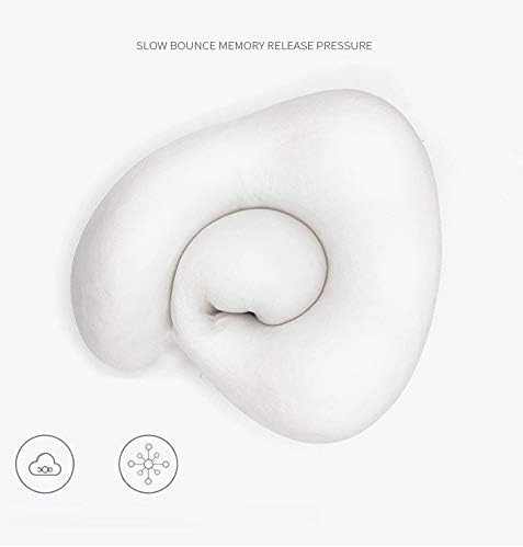 Almofado de viagem de espuma de memória WSLCN - O melhor travesseiro de pescoço com 360 Cabeça de suporte para o pescoço Tampa de veludo perfeita para carro de avião e uso doméstico, com máscara de sono e tampões para os ouvidos
