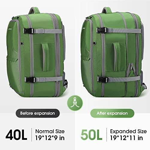 MAELSTOM 40-50L Carry On Backpack, Viagem Backpack For Men Mulheres, Rochila de Laptop aprovada por vôo TSA de 17,3 polegadas