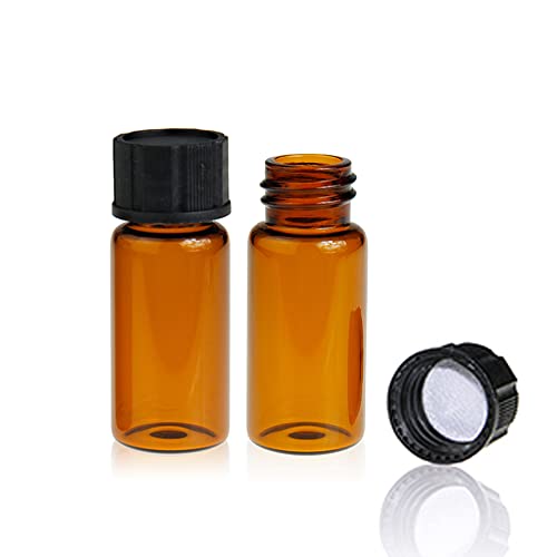 ALWSCI 10ML de frasco de amostra, vidro âmbar 18-400 frasco de armazenamento de rosca, amostra de amostra de líquido garrafas
