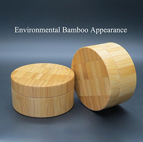 1pcs 30g/1oz de bambu ambiental vazio Aparência de bambu solto pó de frascos cosméticos maquiagem de caixa de armazenamento recipiente