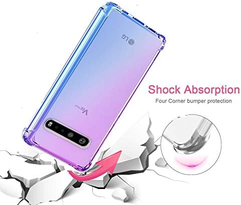 StarHemei Compatível para LG V60 ThinQ Case, Soft TPU Absorção de choque de choque Caso de proteção contra sacola de gás flexível