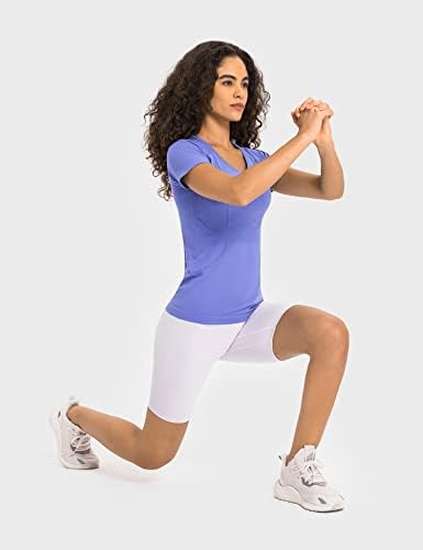 Luyaa Women's Workout Tops de manga comprida camisas de ioga esportes de ginástica respirável Top atlético Slim Fit