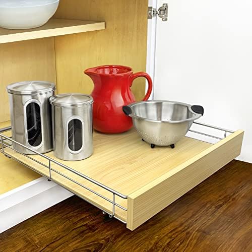 Lynk Professional® Select ™ Pull Organizador do gabinete - Deslize as gavetas para armários de cozinha - prateleiras deslizantes de