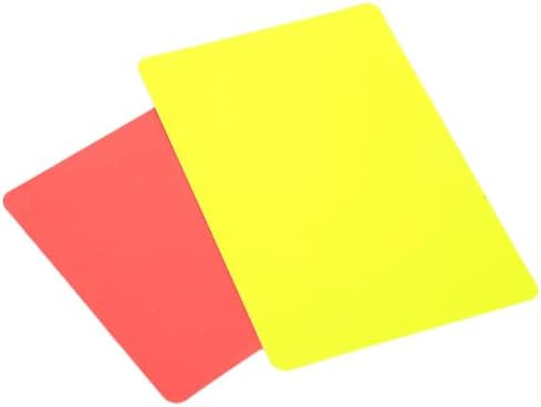 01 Cartão vermelho e amarelo do árbitro, equipamento de ferramentas de árbitros robustos de cartão de futebol para partidas de
