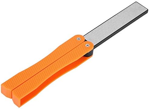 Apontador de faca de dupla face - apontador de bolso anti -deslizamento dobrável - ideal para cozinha, ao ar livre, ferramentas de jardinagem - design durável e compacto