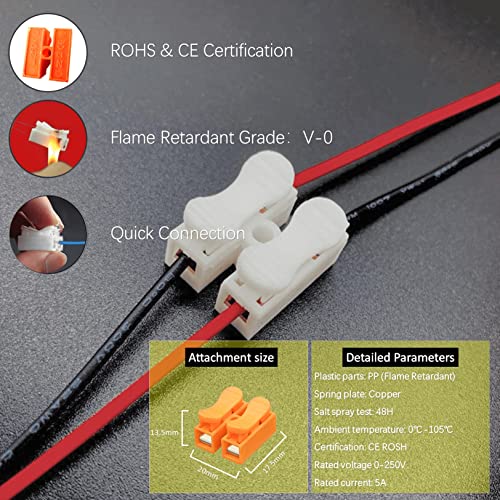 Conectores de fio Push-in, conectores de fio de conexão rápida núcleo de cobre, conectores para conectores de cabos de fiação.