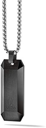 Jóias de joalheria Bulova Precisionista Diamond Pingente Colar com cadeia de caixas