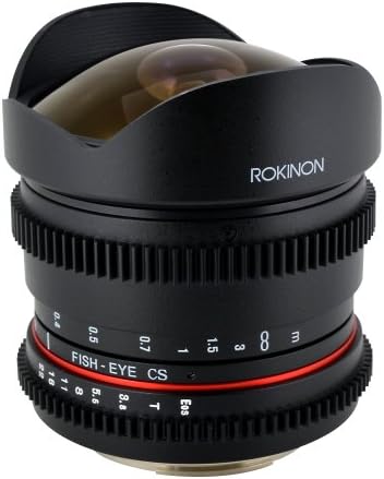 Rokinon RK8MV-NEX 8mm T/3.8 Cine Fisheye Lente para Sony E-Mount Video DSLR com lente grande angular da abertura desbotada
