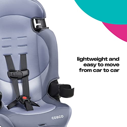 Cosco Finale DX 2-in-1 Booster Car Seat, Uso estendido: impulsionador de posicionamento de cinto e voltado para a frente em ondas orgânicas