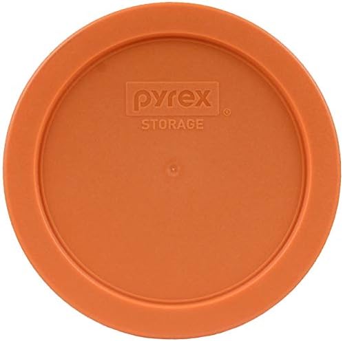 Pyrex 7200-PC laranja 2 xícara de tampa de armazenamento redonda para tigelas de vidro