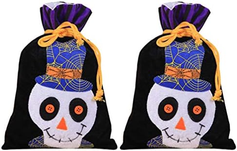 Sacos de presente de crianças aboofan bolsas de tração de halloween skull padrão de halloween bolsas de tratamento