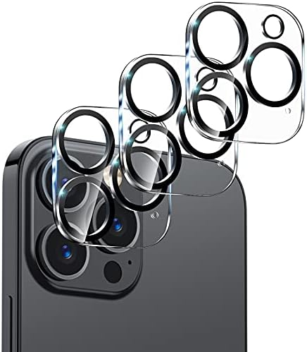 AENOKO [3 pacote] Lens de vidro temperado Lente Protetor Compatível para iPhone 14 Pro 6,1 polegadas ＆ iPhone 14 Pro Max