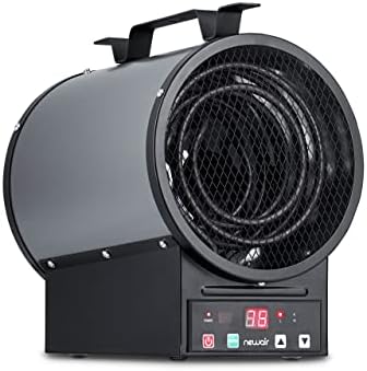 Newair, NGH500GA00, 2-em-1 240V 4800 WATT Aquecedor de garagem portátil ou montável, aquece até 500 pés quadrados, cinza