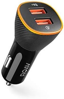 Roav SmartCharge Spectrum Lite, de Anker, 30w Quick Charge 3.0 e Poweriq Charging Fast Charging 2 porta Carregador de carro com anel LED de 16000 colorido