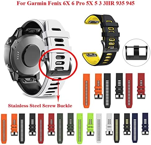 Axti 26mm 22mm Silicone Redunda RELUMENTO RELAÇÃO PARA GARmin Fenix ​​7 7x 6x 6x Pro 5x 3 3HR EasyFit WatchBand para Garmin Fenix ​​6 6 Pro Watch