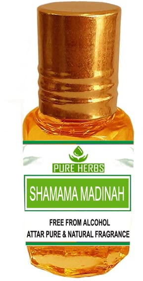 Ervas puras shamama madinah attar livre de álcool para unissex, adequado para ocasião, festas e diários usos 50ml