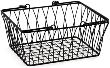 Twist Storage Handles, Modern Farmhouse Décor Farmer Farmer's Market Wire Basket para organizar banheiro, despensa e sala