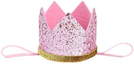 Baby Glitter Crown Band Party Party Baby Shower Hat para recém -nascido aniversário