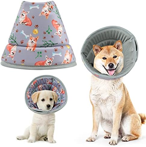 Fuz Blantaza Cone Soft Dog for Dogs Após a cirurgia, cones de cães ajustáveis ​​para cães para lamber anti-mordida ferir colar