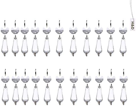 Substituição de H&D Clear lustre iCicle Crystal prismas Octogan Crystal Bead para decoração da lâmpada