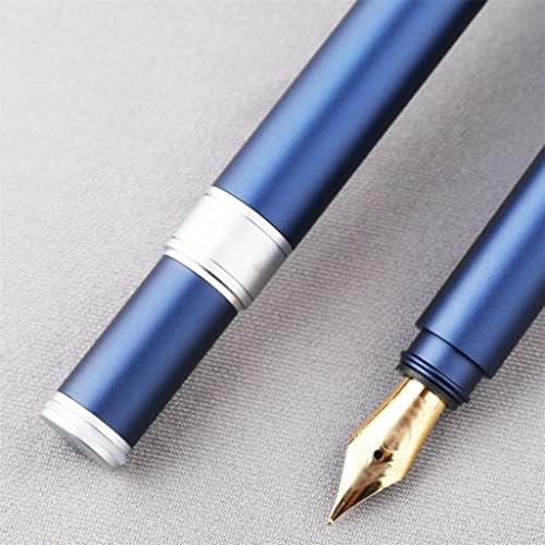 Genigw Mini Silver Fountain Pen Steel Fine Fine 0,5mm Pocket Short Pem para negócios de escritório