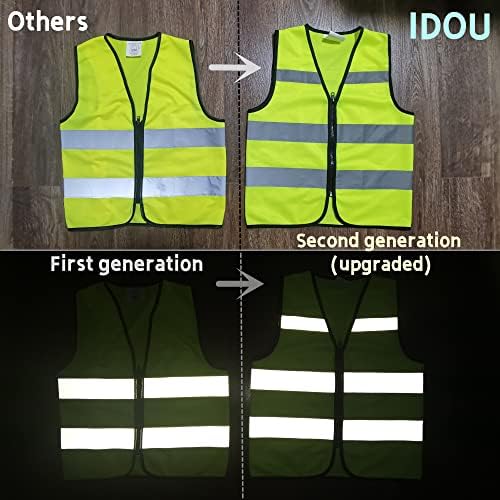 Idou Hi Vis Vest Kids Safety colete | Colete leve, ajustável e confortável |