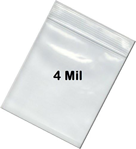 BNY CAIN 4 mil 5x8 Sacos de trava de zíper de plástico transparente para uso pesado - bolsa reloc - 1000 contagens
