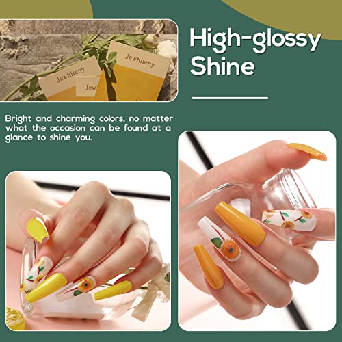 Jewhiteny 10 PCs Kit de esmalte em gel- preto amarelo amarelo verde laranja gitter gitle polishol de imer unhas de kit de unhas de unhas manicure para mulheres presentes para mulheres