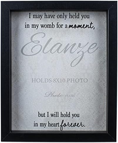 ELANZE DESIGNS REALIZADOS POR ATEME BEBÊ 8 x 10 Black Wood emoldurado Sinal de parede