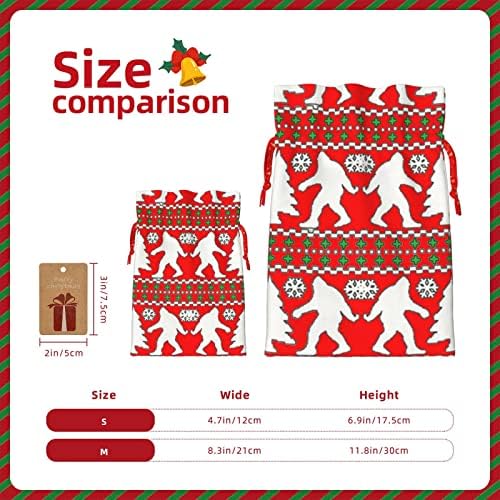 Sacos de presentes de natal de traços de natal engraçado-bigf-o-o-christmas apresenta sacos de embrulho de sacos de embrulho de presente de natal