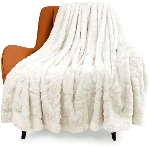 Toonow Faux Fur Luxury Throw Planket, cobertor macio e macio e macio e desgrenhado para sofá -sofá, 51''x67 '' '
