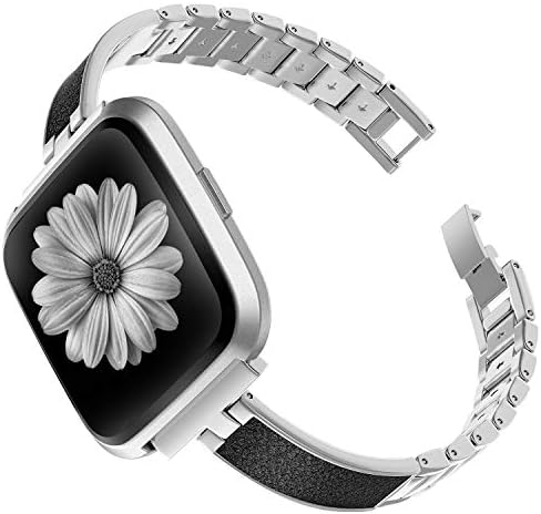 Toyouths Stylish Bracelet Compatível com Fitbit Versa/Versa 2 Bands Mulheres Substituição de pulseira esbelta para Versa