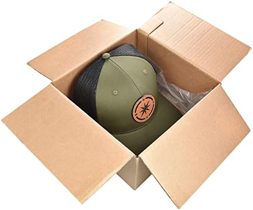 Mufassi - chapéu de beisebol de malha - bússola de couro - snapback ajustável - chapéu de caminhão - chapéu de couro para homens e mulheres