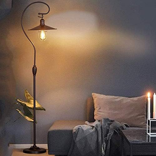 Lâmpadas de piso de higoh, lâmpada industrial de piso country, lâmpada de leitura de ferro forjado vertical, luz leve para o quarto