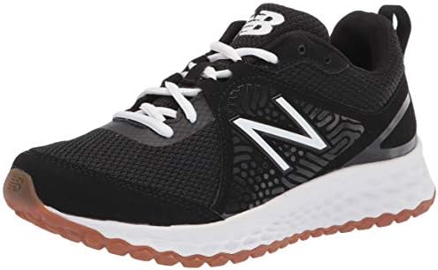 New Balance Men's Fresh Foam 3000 V5 Sapato de beisebol de Turf-Trainer, preto/branco, 10.5