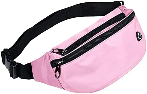 Fanny Pack for Men Mulher, Pacote de bolsa de cintura esportiva à prova d'água, saco de cinto para viagens de viagem