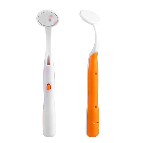 CEONAM 2 PCS Espelho dental com ferramenta de luz LED de inspeção de dentes iluminados espelho anti -nevo