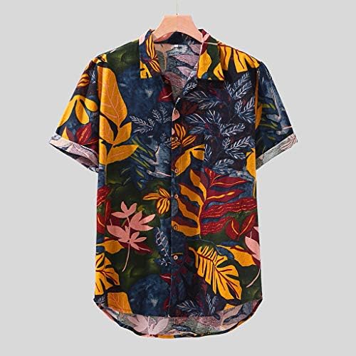 Camisetas havaianas para homens abotoarem as camisetas gráficas casuais dos anos 90