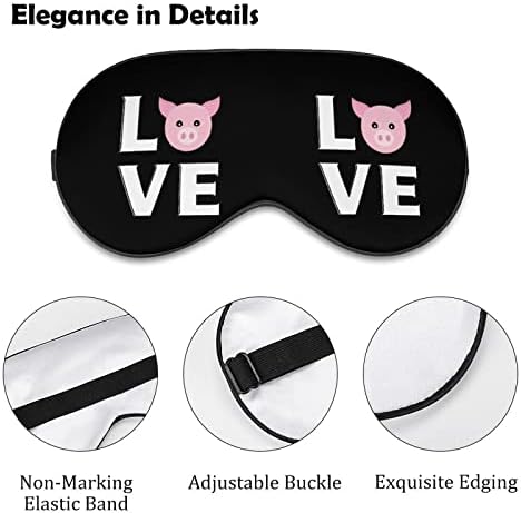 Love Pig máscara macias com cinta ajustável confortável de uma venda de venda para dormir
