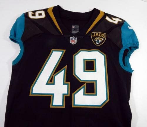 2017 Jacksonville Jaguars Colin Holba #49 Jogo emitido Black Jersey 42 DP48876 - Jerseys de Jerseys usados ​​na NFL não assinada
