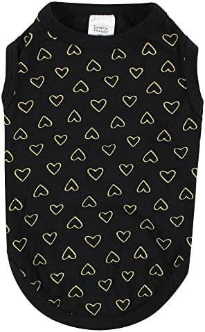 Amigos Luvable Dog Pet Dog and Cats Cotton T-shirts 2pk, BFF Hearts, X-Small