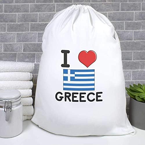 'Eu amo lavanderia/bolsa de lavagem/armazenamento da Grécia'