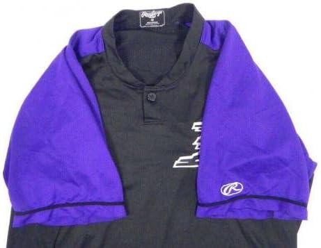 2009-2015 Winston Salem Dash 24 Game usou Black Purple Jersey DP05991 - Jogo usada MLB Jerseys