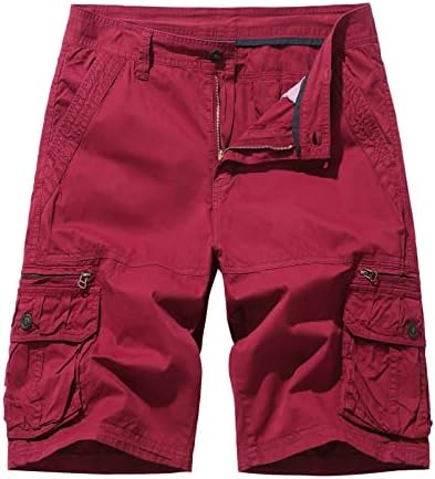 Ozmmyan para caminhada masculina shorts táticos ao ar livre para homens Multi Pocket Summer Summer Casual Fishing Cargo Short Calças