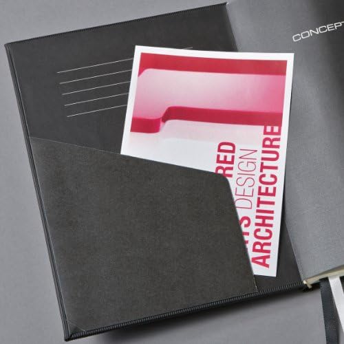 Sigel Co151 Notebook Conceptum®, Black, Hardcover, Produto, Aprox. A4, fixador magnético, com vários recursos