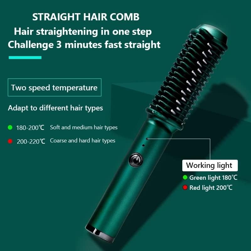 Cabelo recarregável WPYYI USB Cabelo de pente 3D Ministério de cabelo elétrico Mumido Uso de cabelo Ferros planos de aquecimento