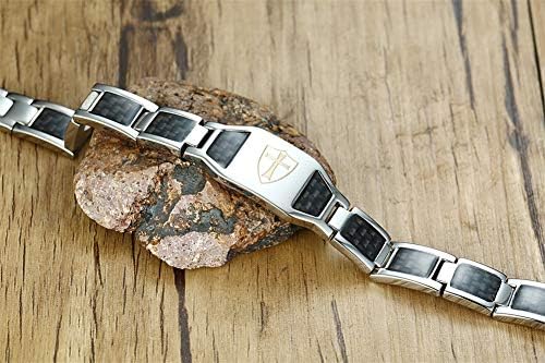 Pulseira de link personalizada personalizada masculina com pulseira de moda de aço inoxidável com vários padrões