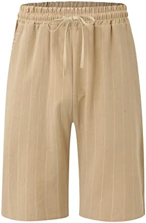 Linen Geralmente calças de lounge masculino listras clássicas impressão de shorts de corrida 2023 Casual Casual Casual lixo