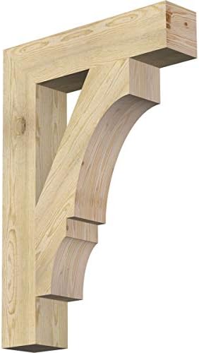 Ekena Millwork BKT06X28X40BOA05RDF BALBOA BLACKET, 28 D x 40 H madeira rústica, 6 W Douglas Fir