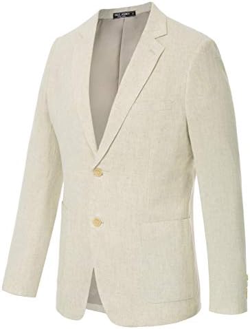 PJ Paul Jones Jones Casual Slim Fit Linen Jacket leve 2 botões Blazer Sport Coat
